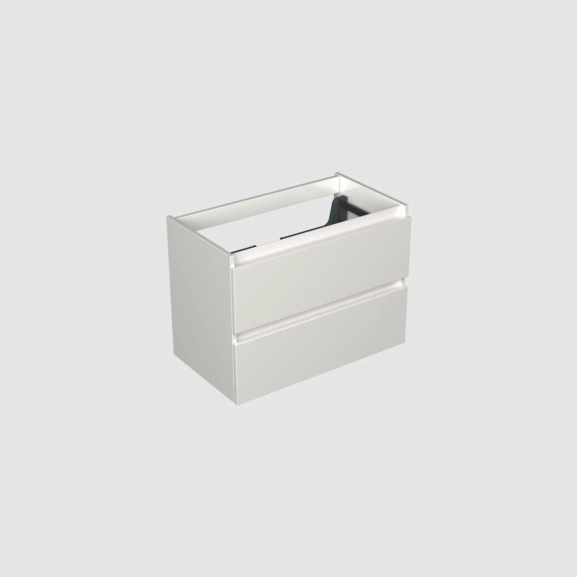 Dutchline Badmeubel Onderkast – Glans Wit – 80x46cm – 2 Lades – 1 Uitsparing