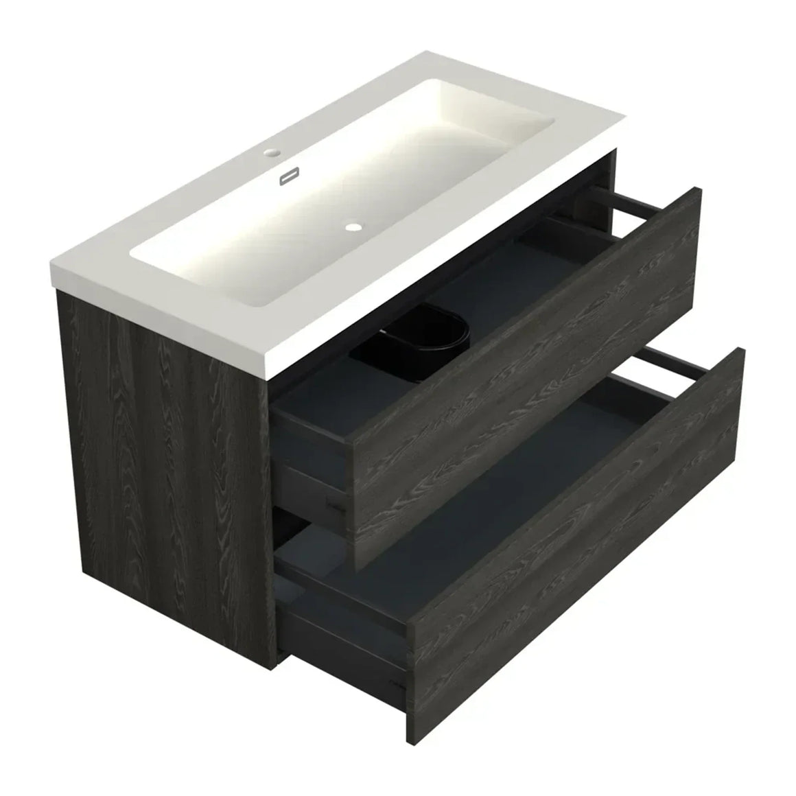 Dutchline Badmeubel Onderkast – Lumiere – 100x46cm – 2 Lades – 1 Uitsparing