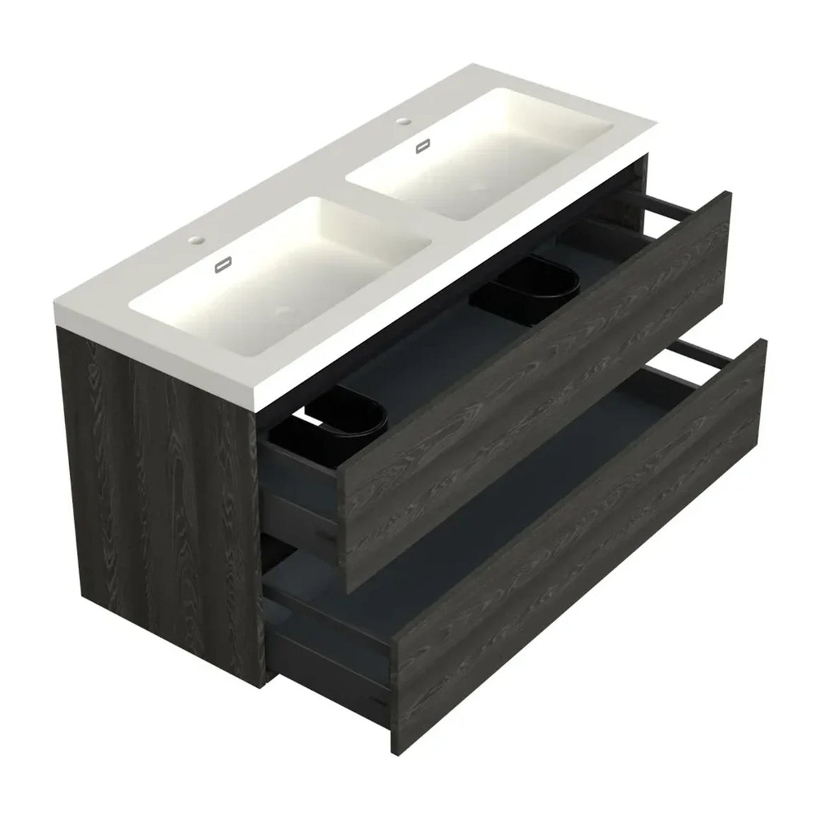 Dutchline Badmeubel Onderkast – Lumiere – 120x46cm – 2 Lades – 2 Uitsparingen
