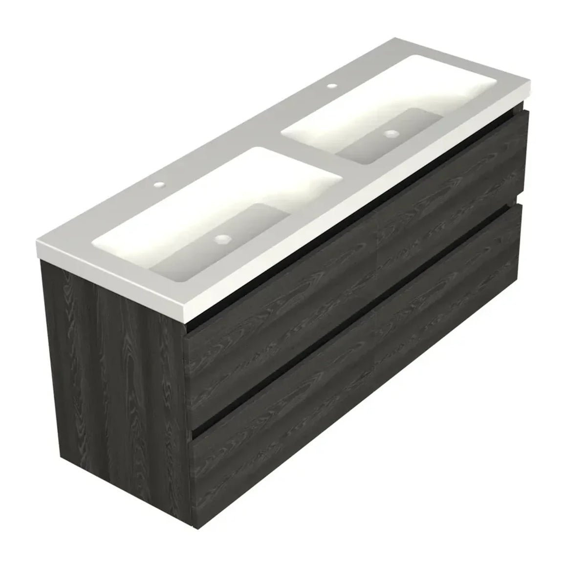 DutchLine Badmeubel Onderkast – Lumiere – 140x46cm – 4 Lades – 2 Uitsparingen