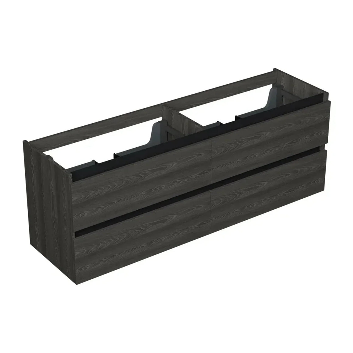 Dutchline Badmeubel Onderkast - Lumiere - 160x46cm - 4 Lades - 2 Uitsparingen
