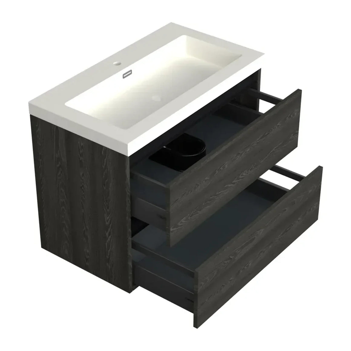 Dutchline Badmeubel Onderkast – Lumiere – 80x46cm – 2 Lades – 1 Uitsparing