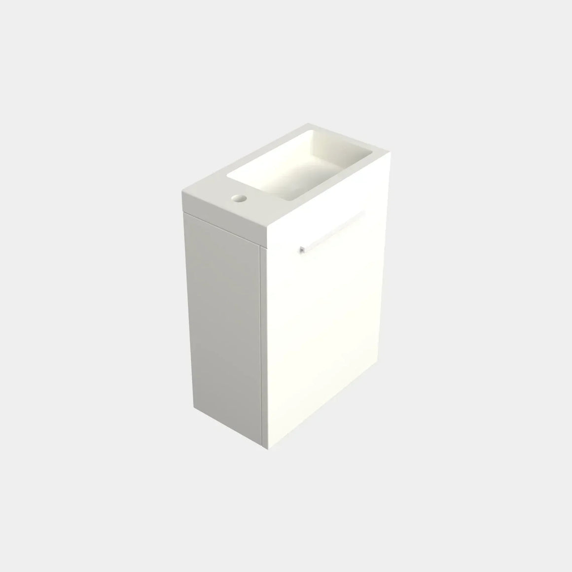 DutchLine Badmeubel Onderkast – Mat Wit – 36x18cm – 1 Deur (Links/Rechts)