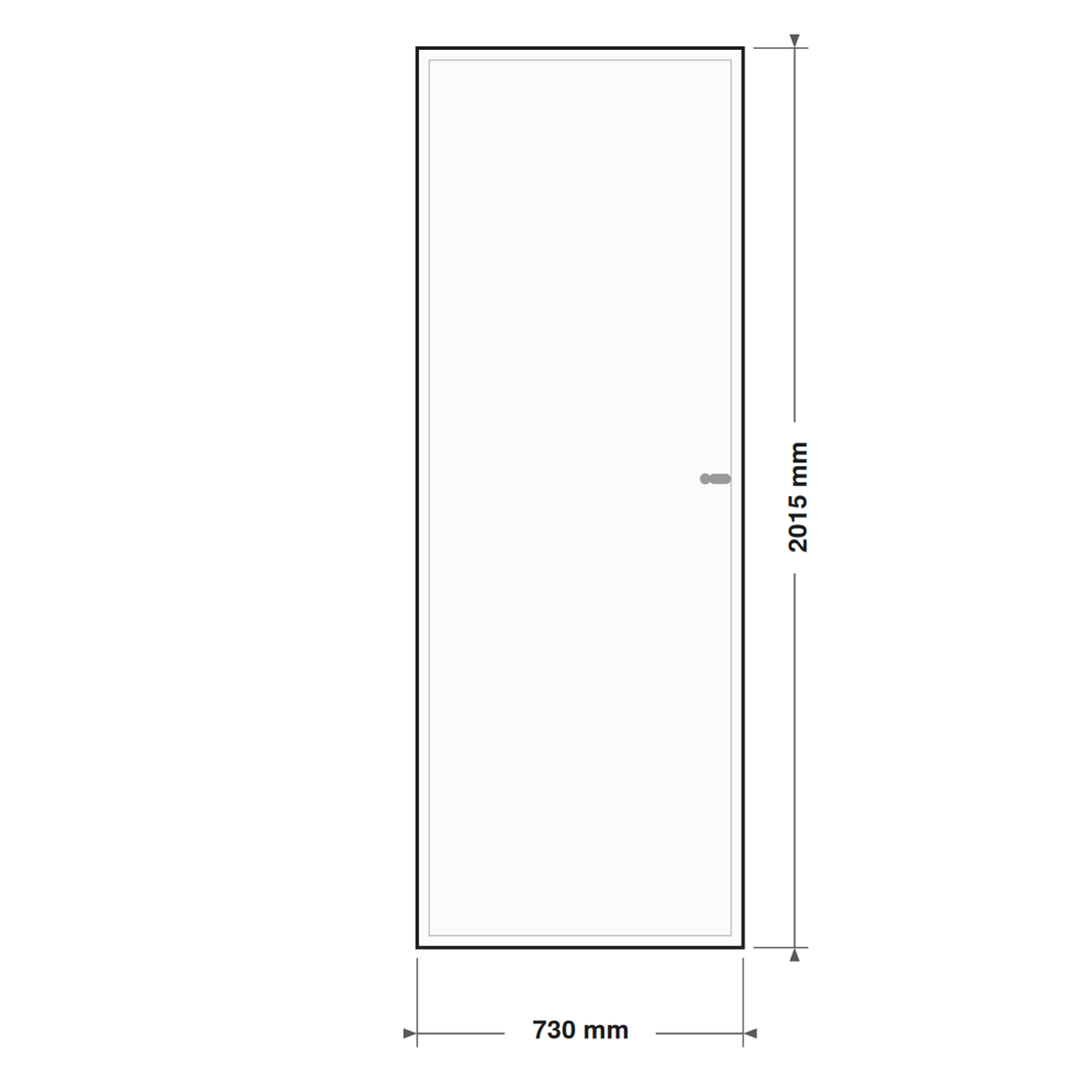 DutchLine Boardpaneeldeur - lijntekening 73 x 201,5 cm (zonder tekst)