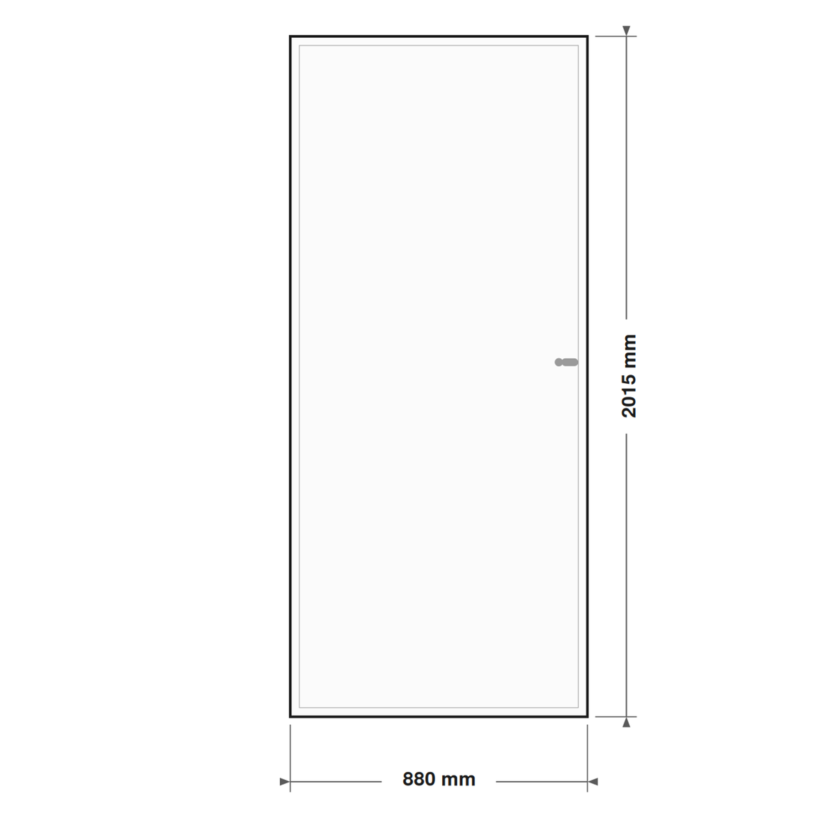 DutchLine Boardpaneeldeur - lijntekening 88 x 201,5 cm (zonder tekst)