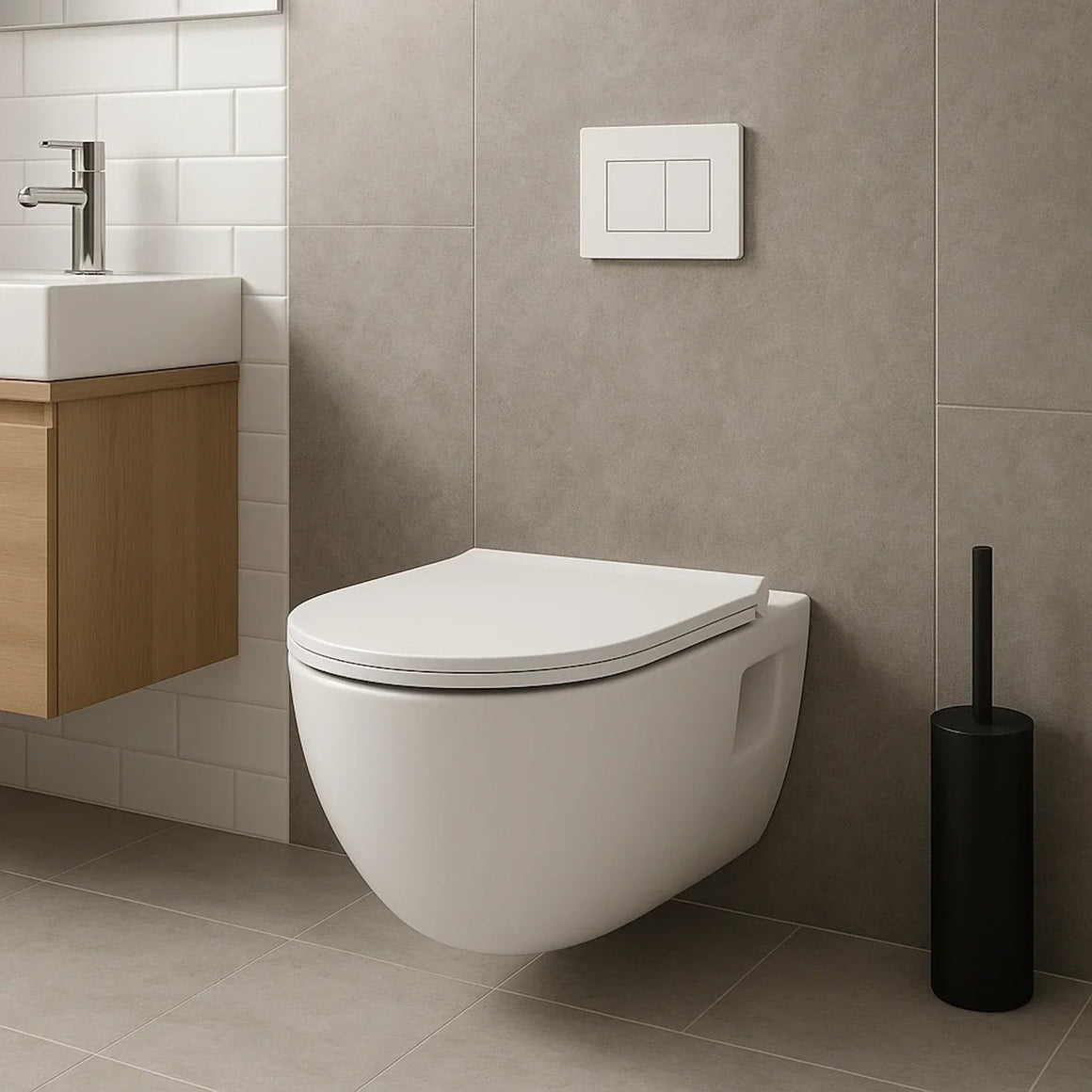 DutchLine Brilla hangtoilet glans wit sfeerfoto
