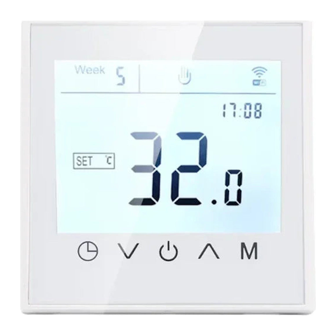 DutchLine - Digitale Wifi Klokthermostaat - Vloerverwarming - Wit