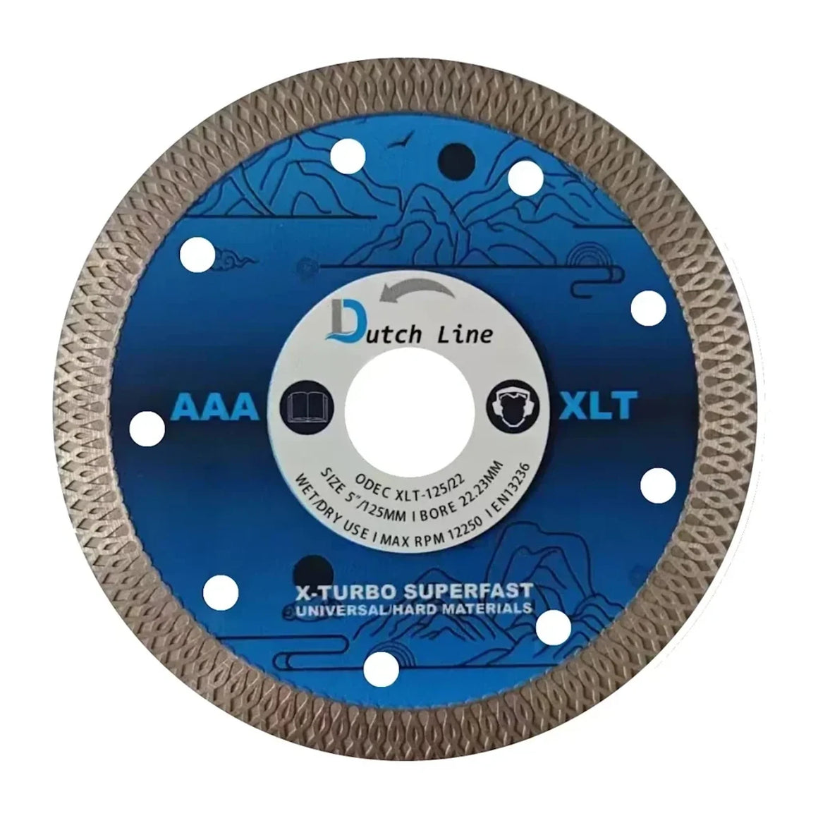 DutchLine Doorslijpschijf Extra Dun - Speciaal Voor Tegels - 125mm 22.23mm