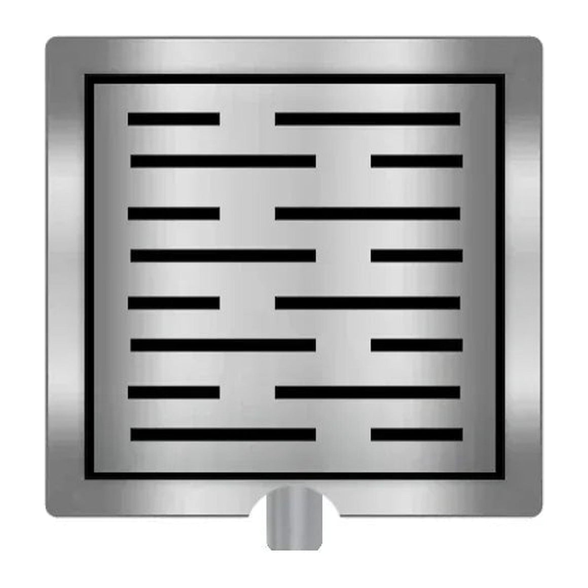 DutchLine Douchegoot met flens en rooster - RVS - 200x200mm