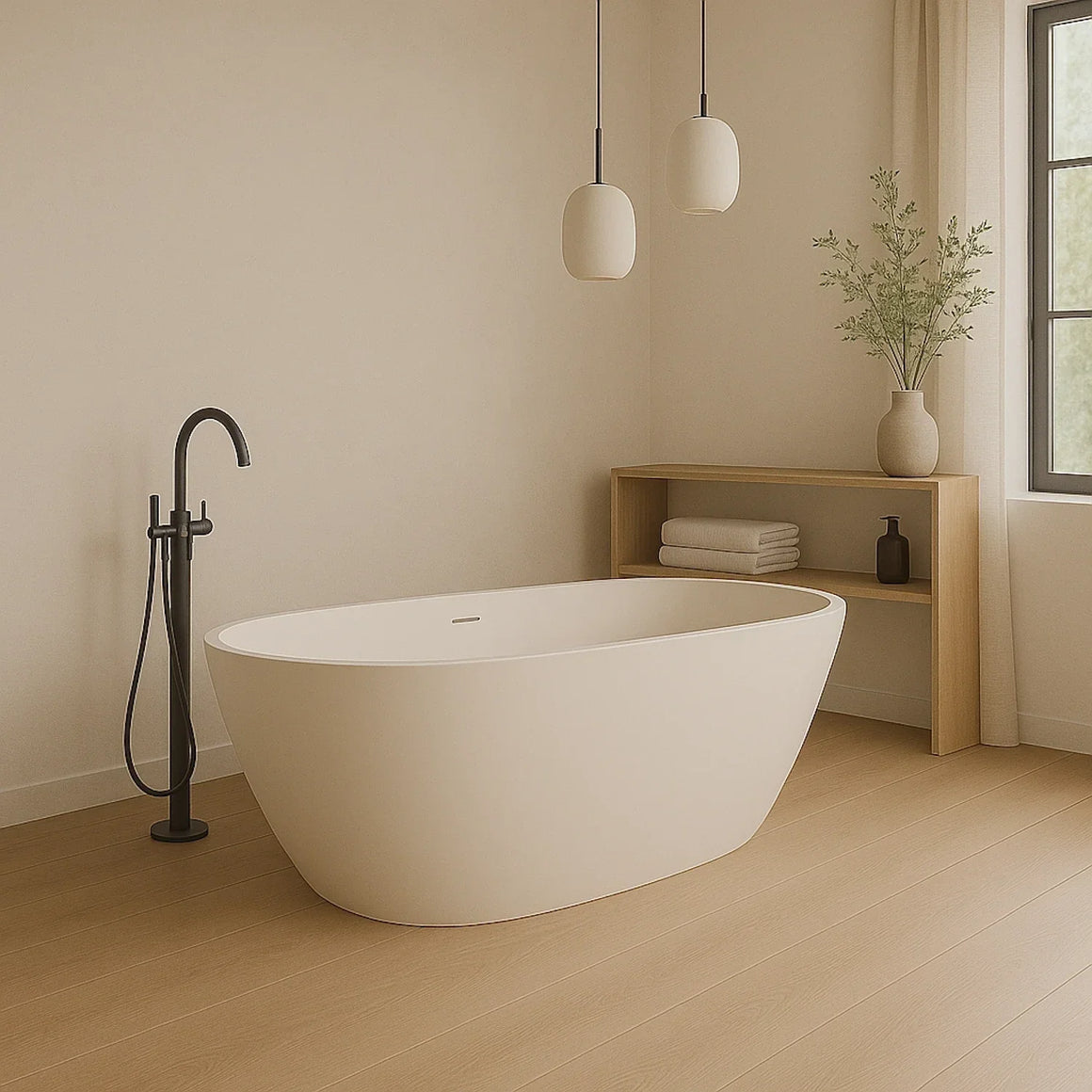 Dutchline - Ventre - Vrijstaand Ligbad - Mat Wit - 1700x800x580