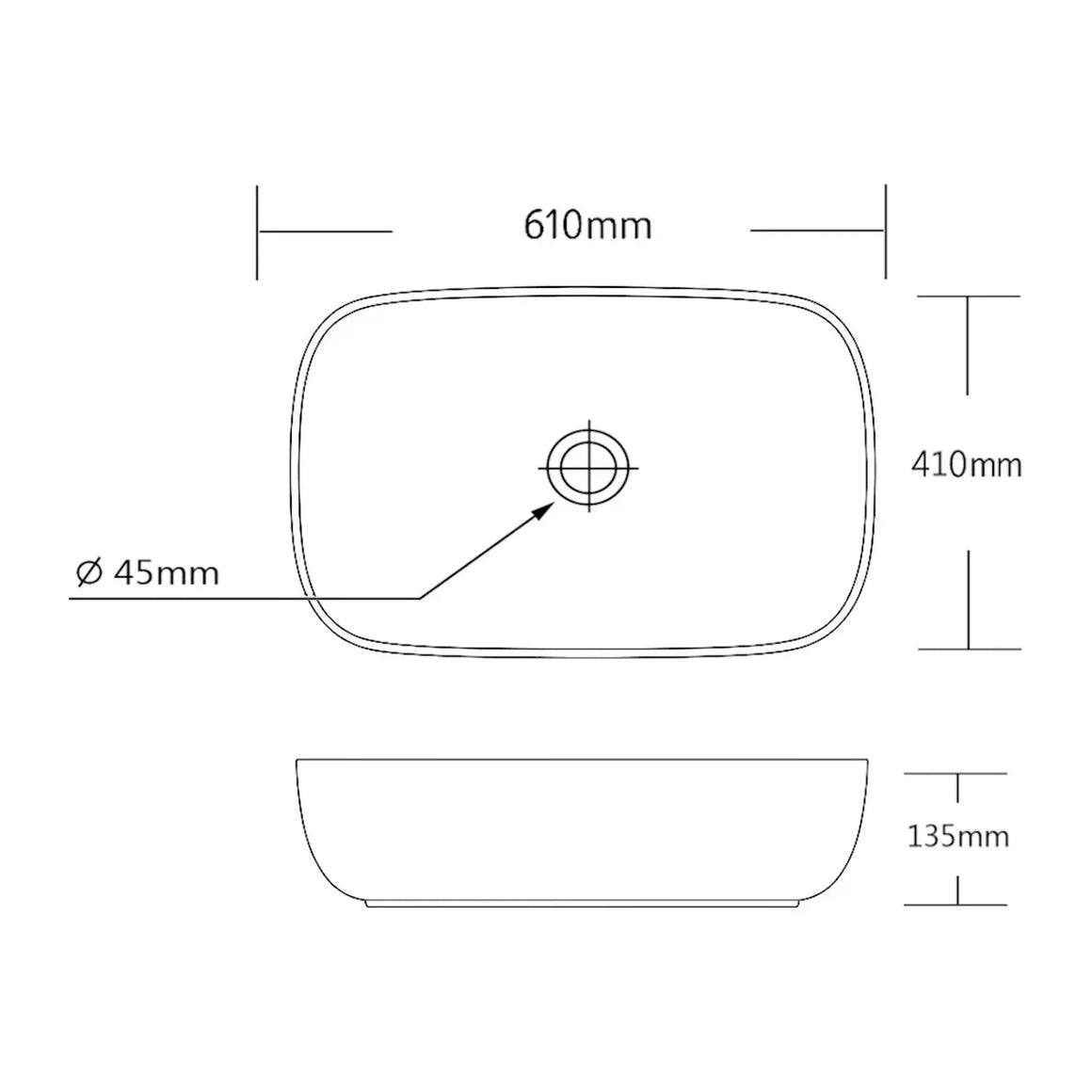 DutchLine Ellips Waskom – Mat Wit