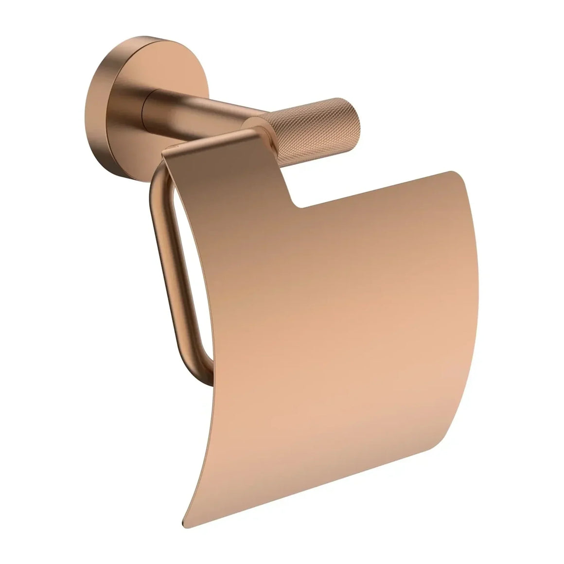 DutchLine Grip Toilethouder Met Klep – Geborsteld koper