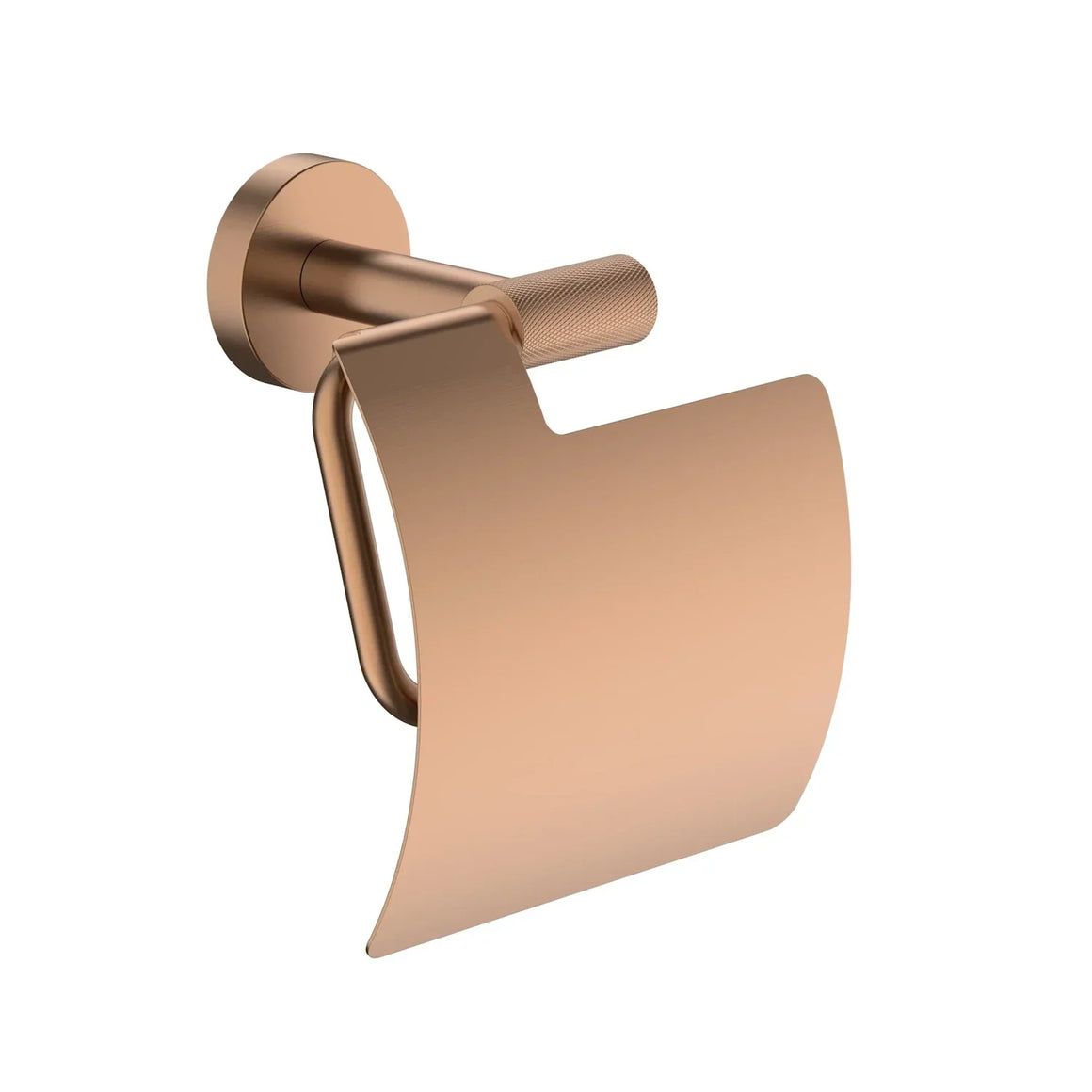 DutchLine Grip Toilethouder Met Klep – Geborsteld koper