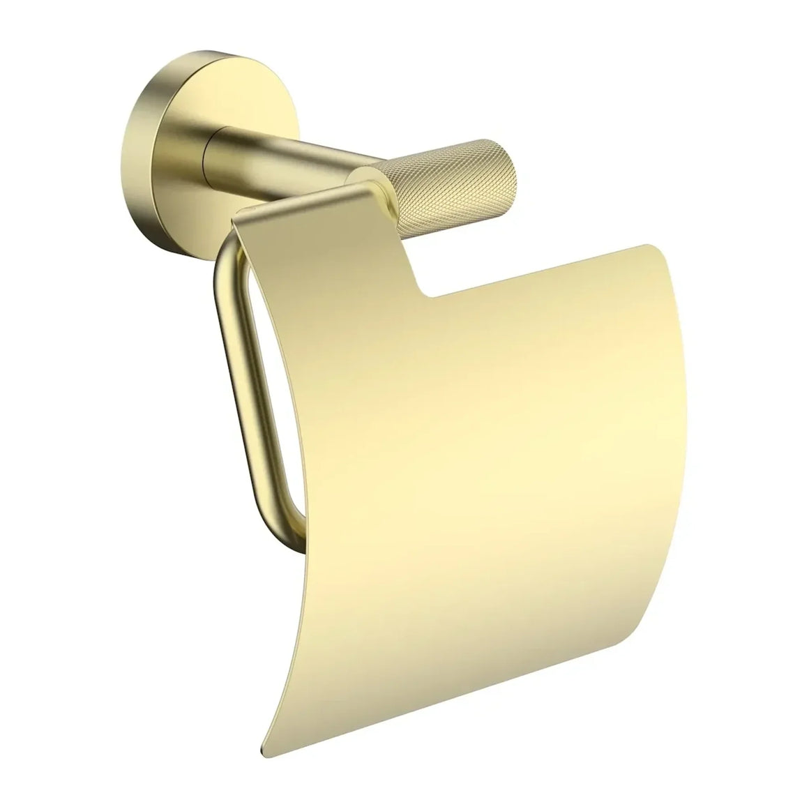 DutchLine Grip Toilethouder Met Klep – Geborsteld messing goud