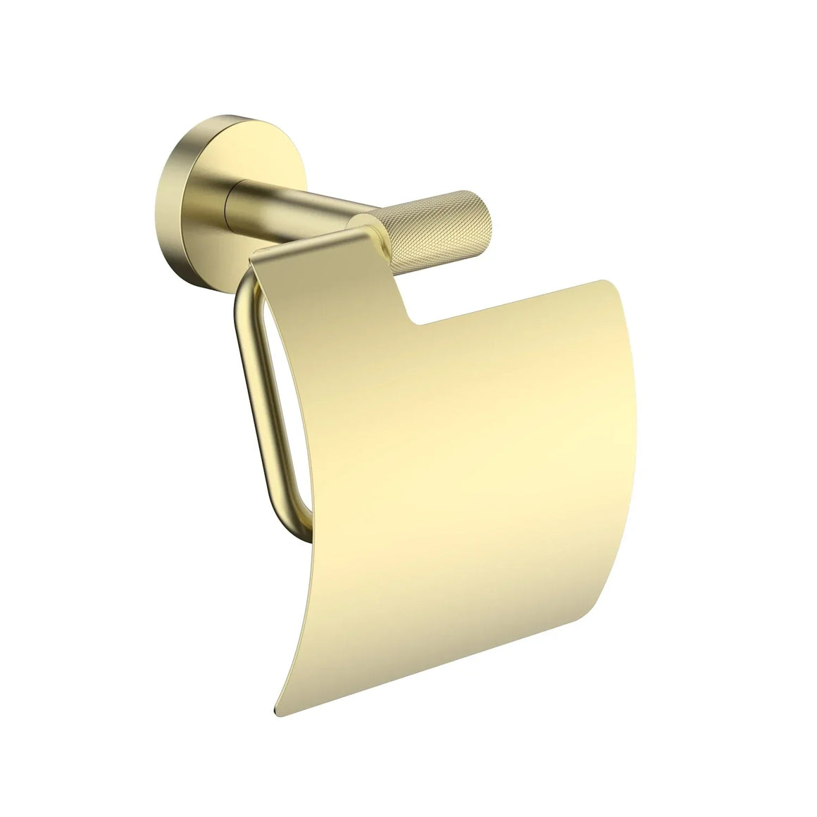 DutchLine Grip Toilethouder Met Klep – Geborsteld messing goud