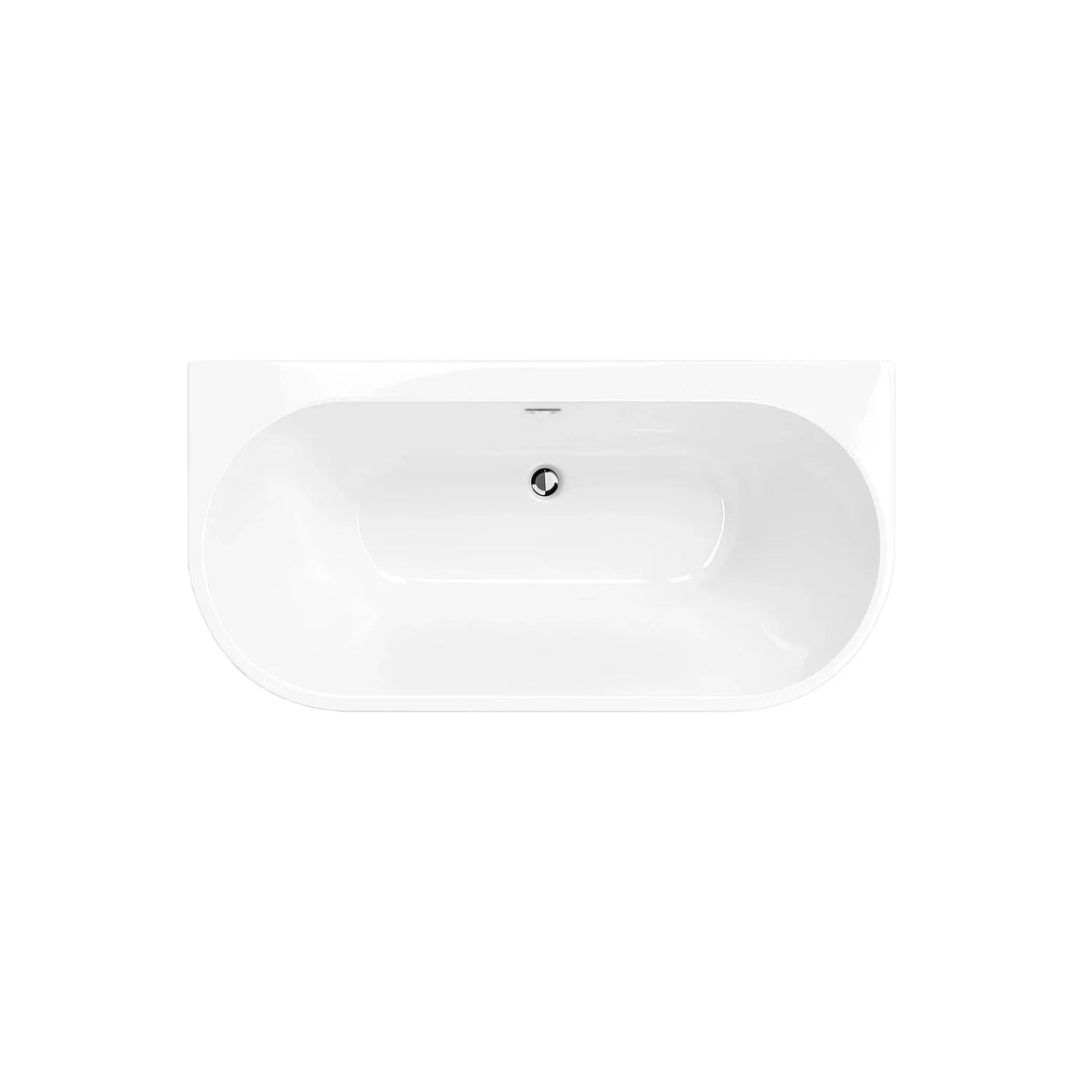 DutchLine Half-vrijstaand Ligbad - Glans Wit - 1800x800x580