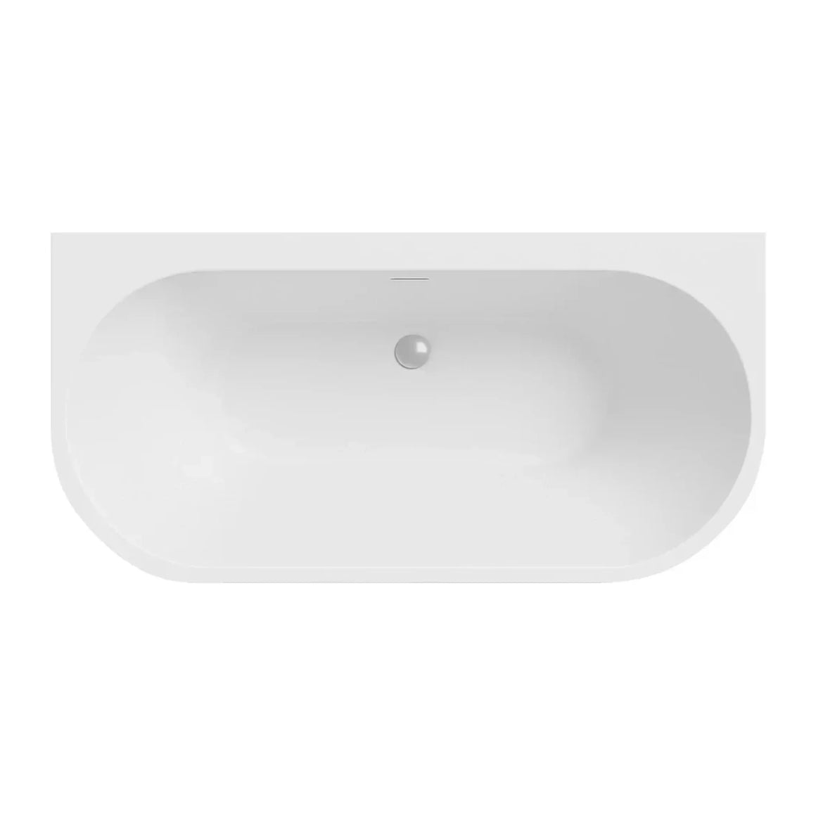 DutchLine Half-vrijstaand Ligbad - Mat Wit - 1800x800x580