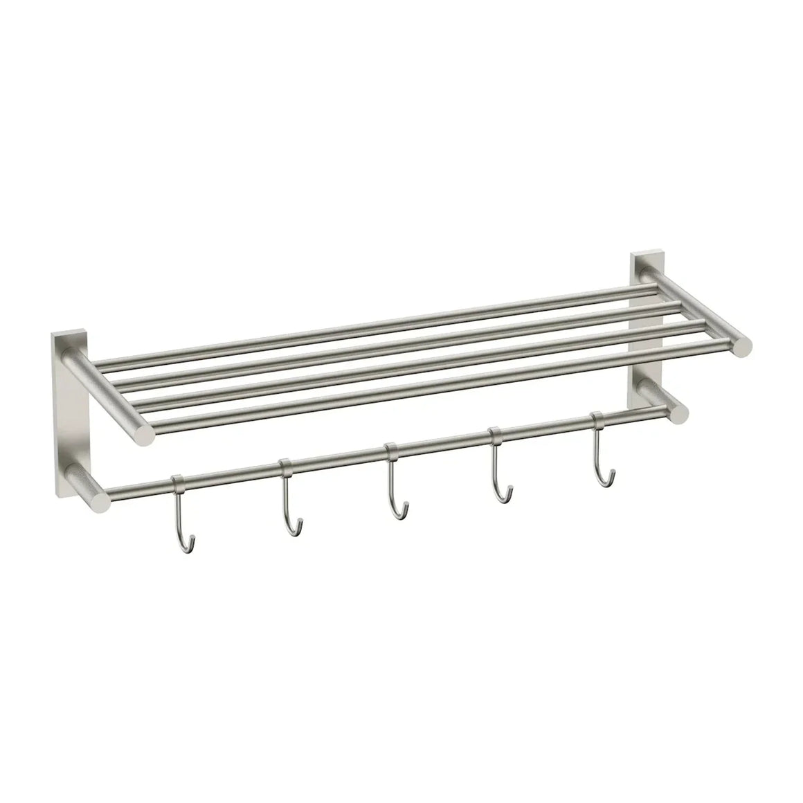 DutchLine Handdoekrek met haken - 60cm – RVS