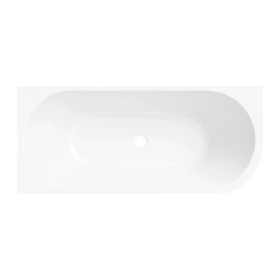 DutchLine - Half-Vrijstaand Hoekbad Links – Glans Wit – 1800x800x580