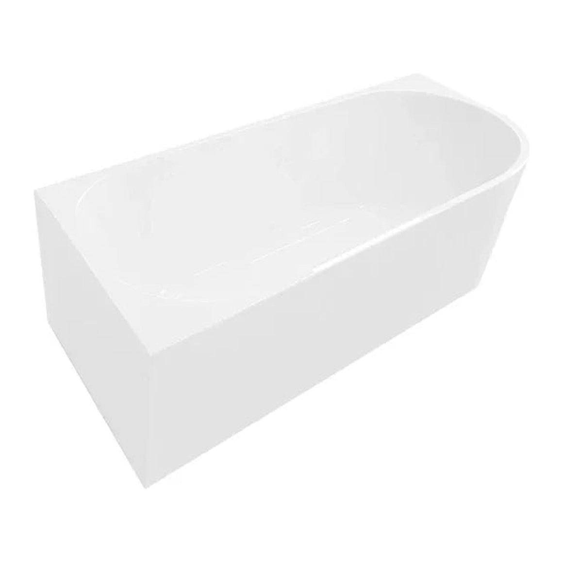 DutchLine Half Vrijstaand Hoekbad Links - Mat Wit - 1700x800x600