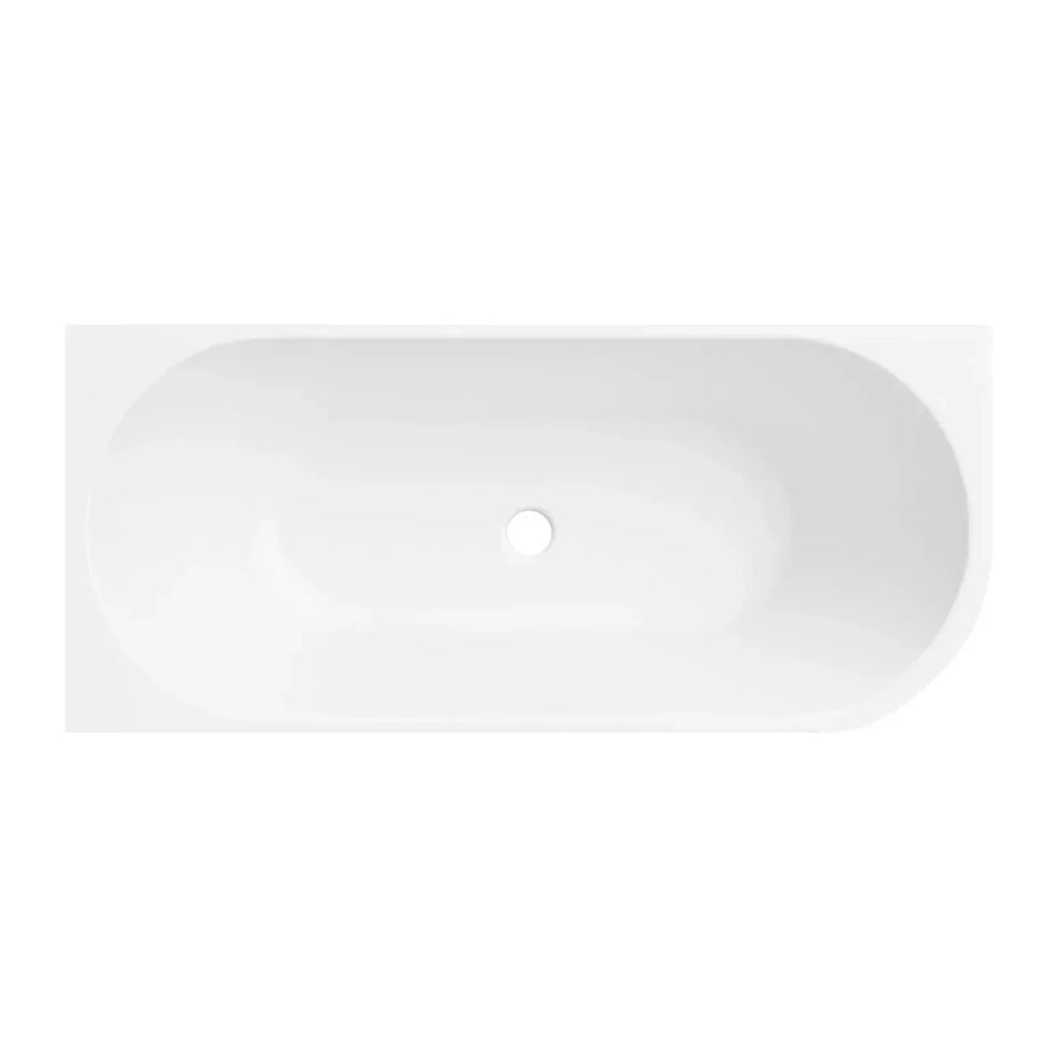DutchLine - Half-Vrijstaand Hoekbad Links - Mat Wit - 1800x800x580