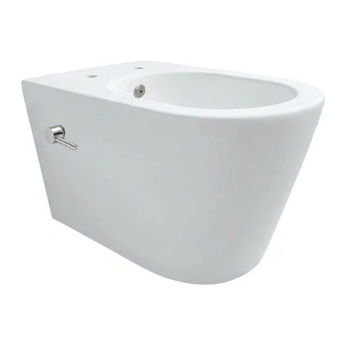 DutchLine Hugo Tornado Flush Ondiep hangtoilet met bidet glans wit productfoto