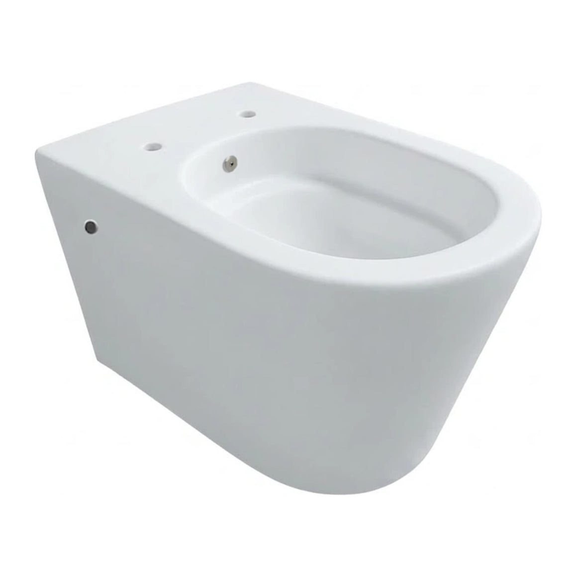 DutchLine Hugo Tornado Flush Ondiep hangtoilet met bidetfunctie mat wit productfoto 2