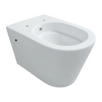 DutchLine Hugo Tornado Flush Ondiep hangtoilet met bidetfunctie mat wit productfoto 2