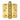 DutchLine Kogellagerscharnier - Geborsteld Messing Goud - 76x76x2.5