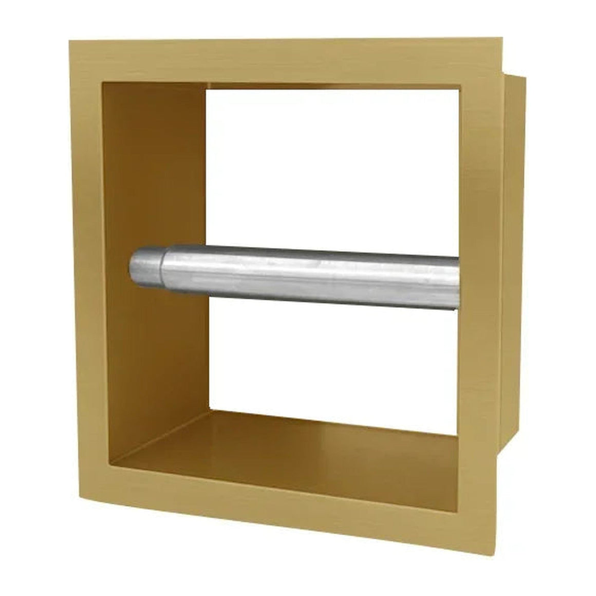 DutchLine Losse Inbouw Toiletrolhouder - 160*160*122 - Geborsteld messing Goud