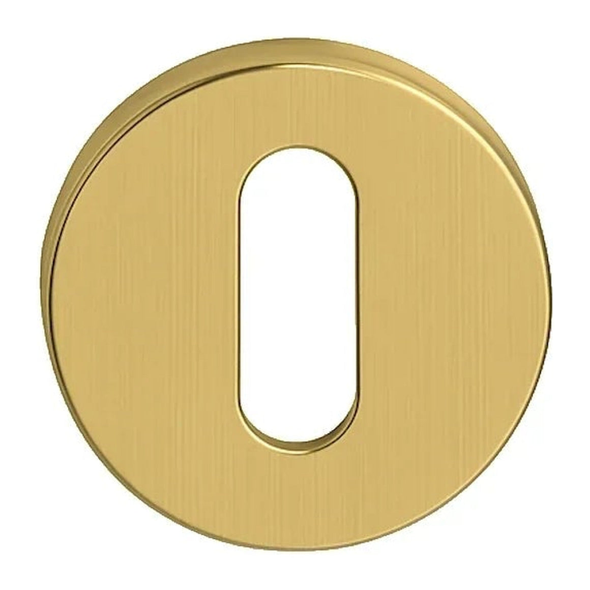DutchLine Losse Cilinderrozet Rond – Geborsteld messing Goud