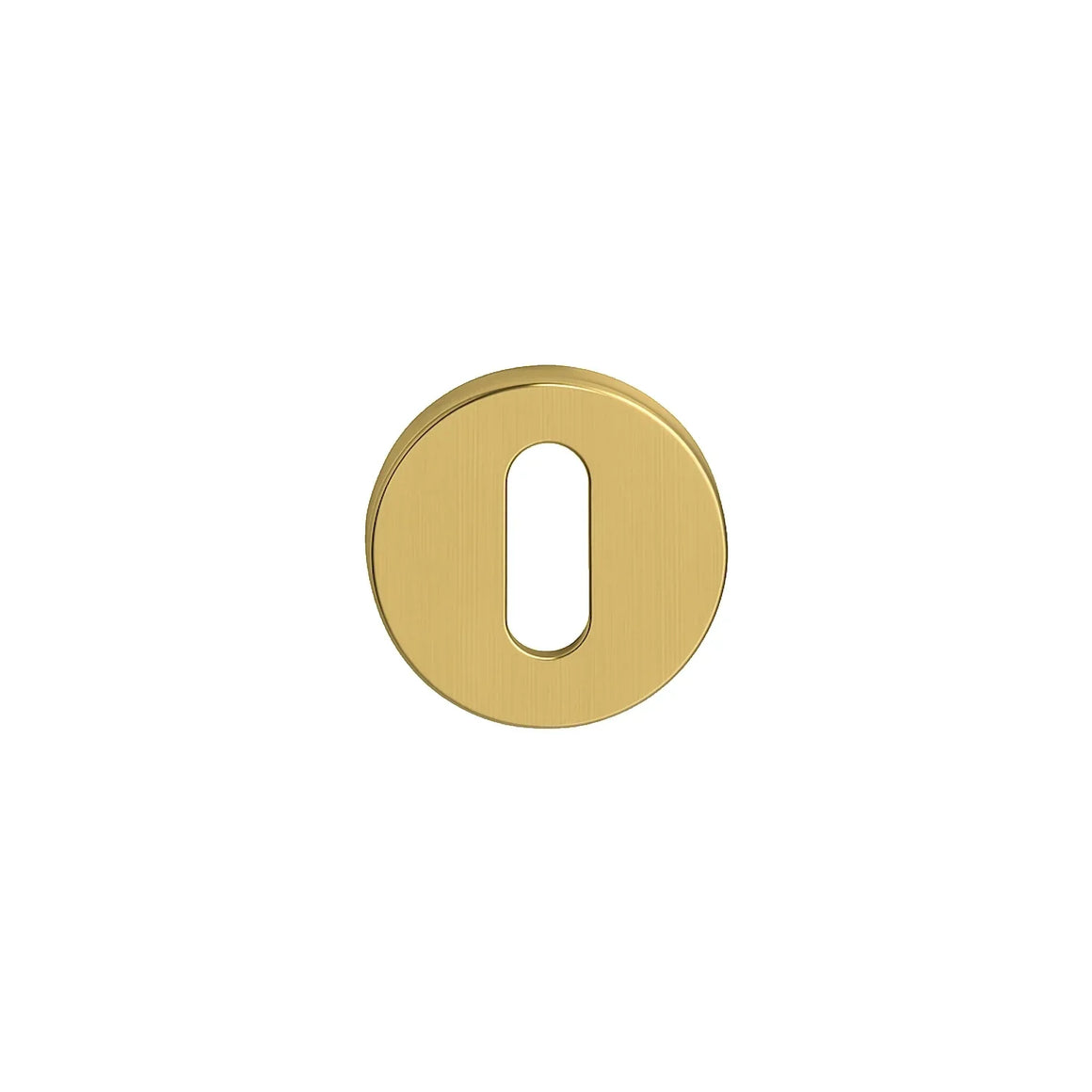 DutchLine Losse Cilinderrozet Rond – Geborsteld messing Goud