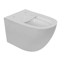 DutchLine Luccio Rimless hangtoilet glans wit zijaanzicht