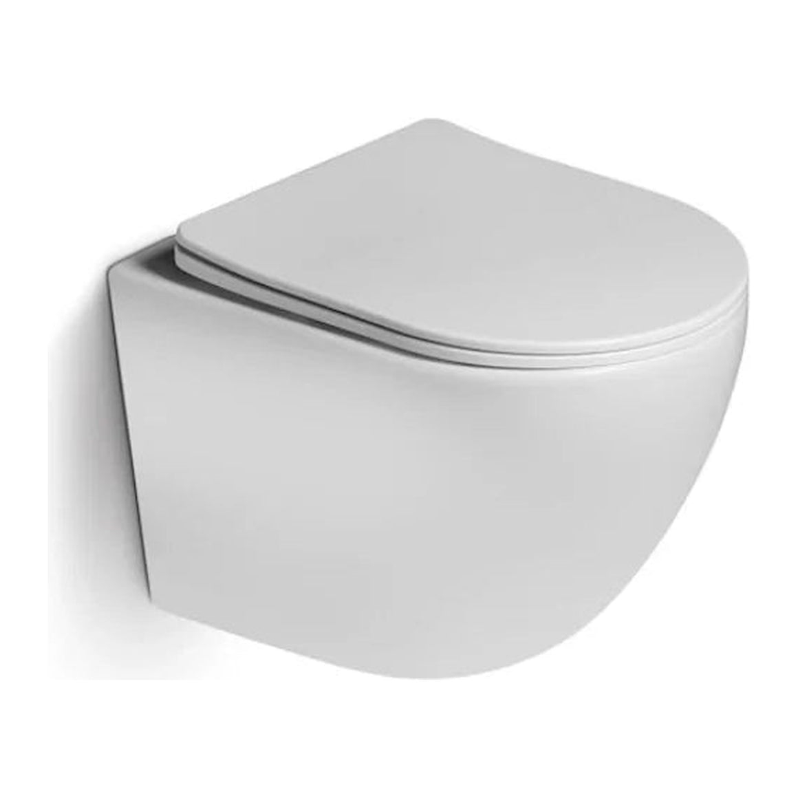 DutchLine Luccio Rimless Ondiep hangtoilet glans wit productfoto