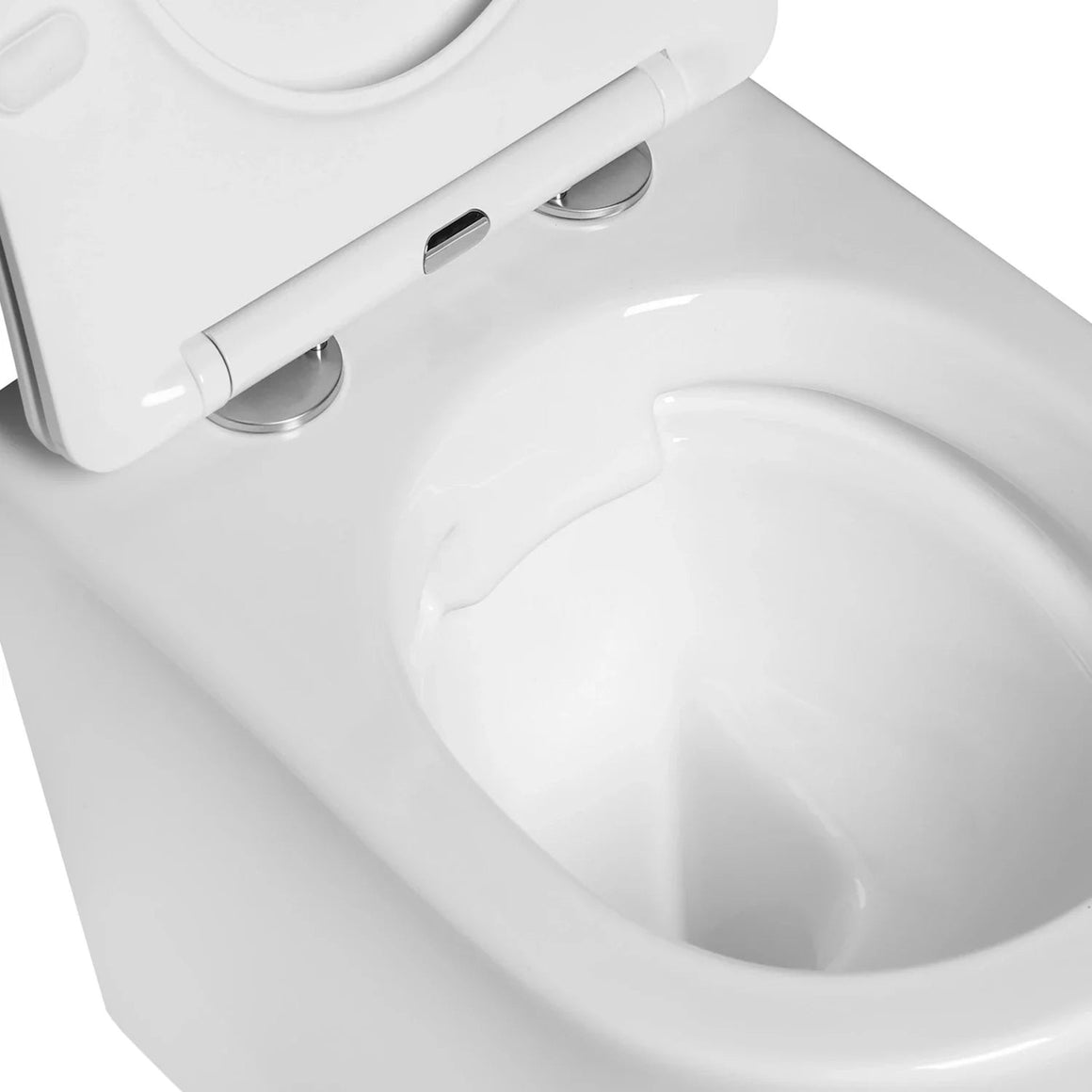DutchLine Luccio Rimless Ondiep hangtoilet glans wit productfoto 4