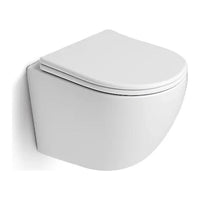 DutchLine Luccio Rimless Ondiep hangtoilet mat wit productfoto