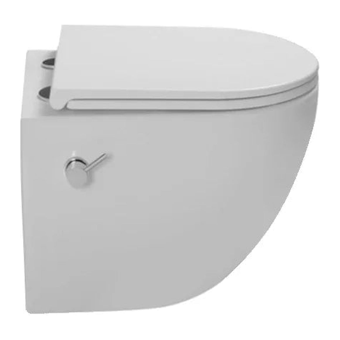 DutchLine Luccio Rimless Ondiep hangtoilet met bidetfunctie glans wit productfoto 3