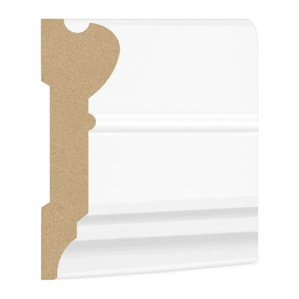 DutchLine Luxe Architraaf Koplat MDF - Wit - 80x20mm per 3