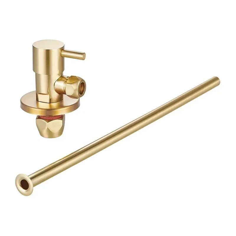 DutchLine Luxe Fonteinkraan aansluitset (stopkraan) 1/2×3/8 – Geborsteld messing Goud