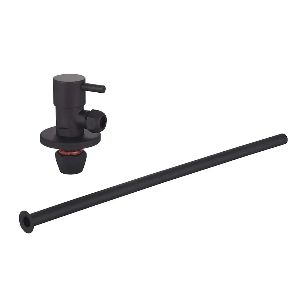 DutchLine Luxe Fonteinkraan aansluitset (stopkraan) 1/2×3/8 – Mat zwart