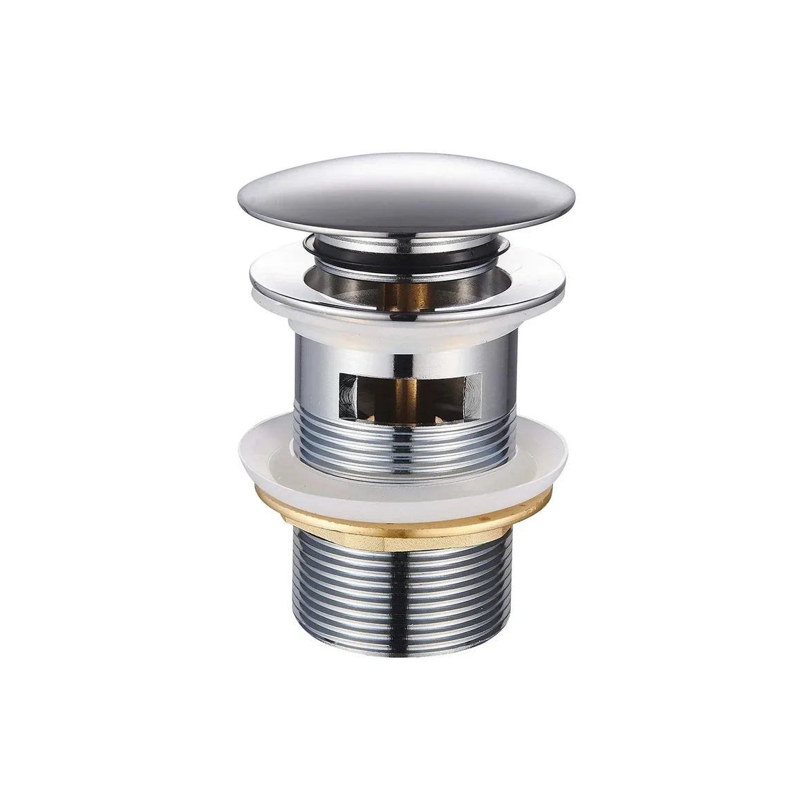 DutchLine Afvoerplug - Luxe Overloop Waste – Geborsteld staal