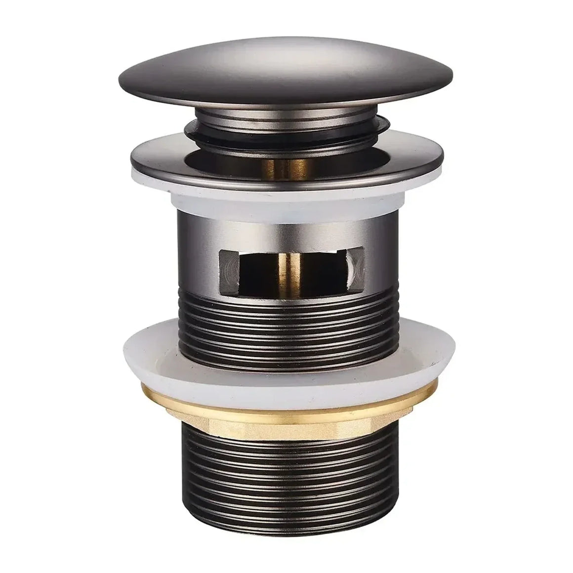 DutchLine Afvoerplug - Luxe Overloop Waste – Gunmetal