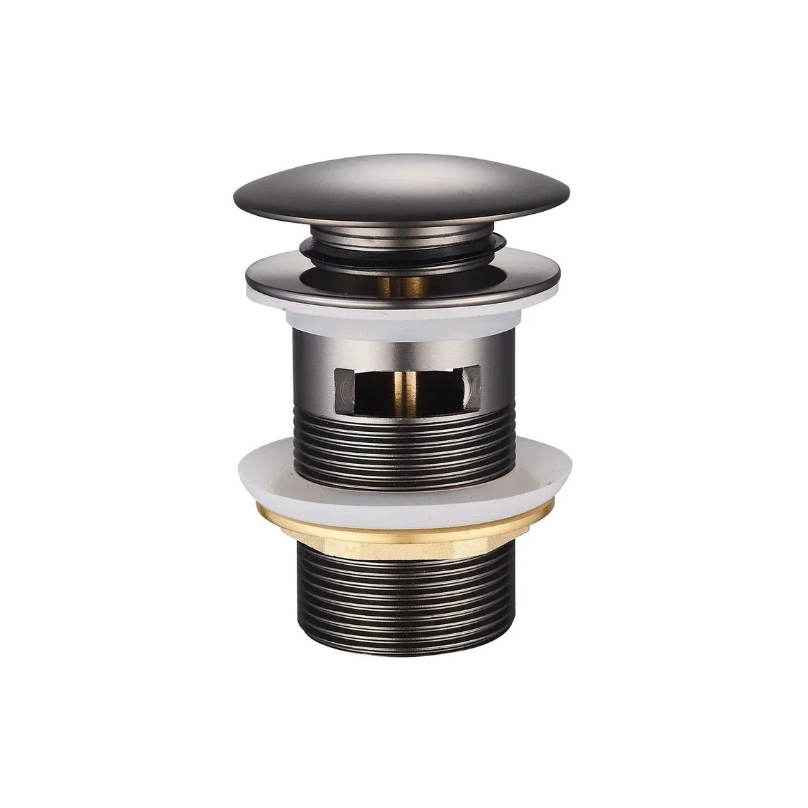 DutchLine Afvoerplug - Luxe Overloop Waste – Gunmetal