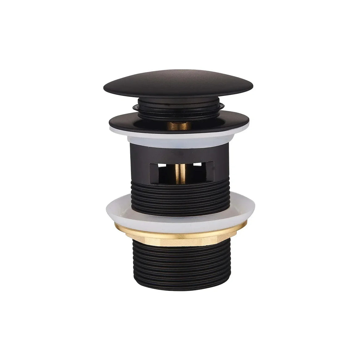 DutchLine Afvoerplug - Luxe Overloop Waste – Mat zwart