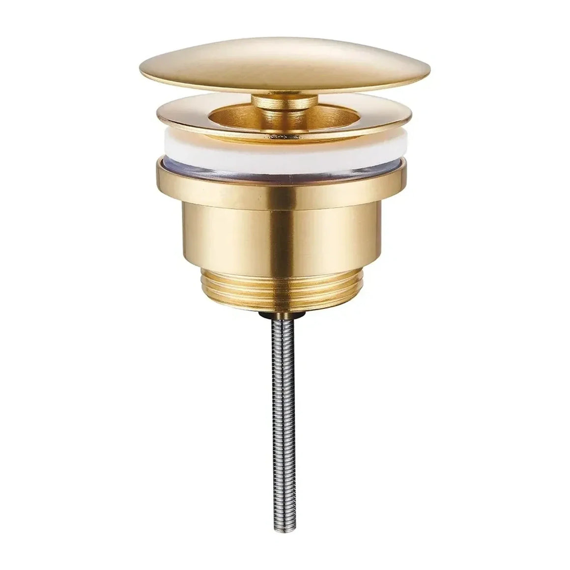 DutchLine Afvoerplug - Luxe Vaste Waste 5/4 – Geborsteld messing