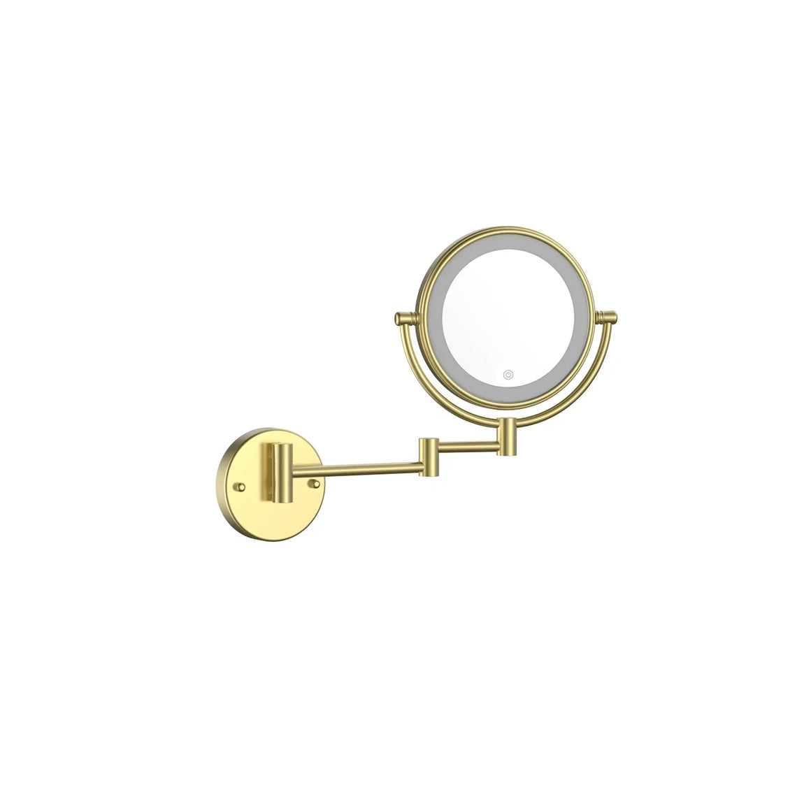 DutchLine Make-Up LED Spiegel, 5x zoom – Geborsteld messing Goud