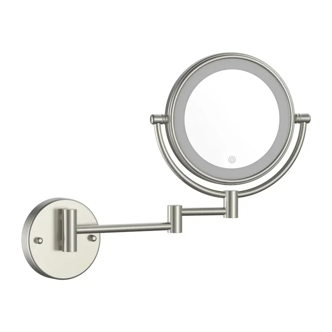 DutchLine Make-Up LED Spiegel, 5x zoom – Geborsteld staal