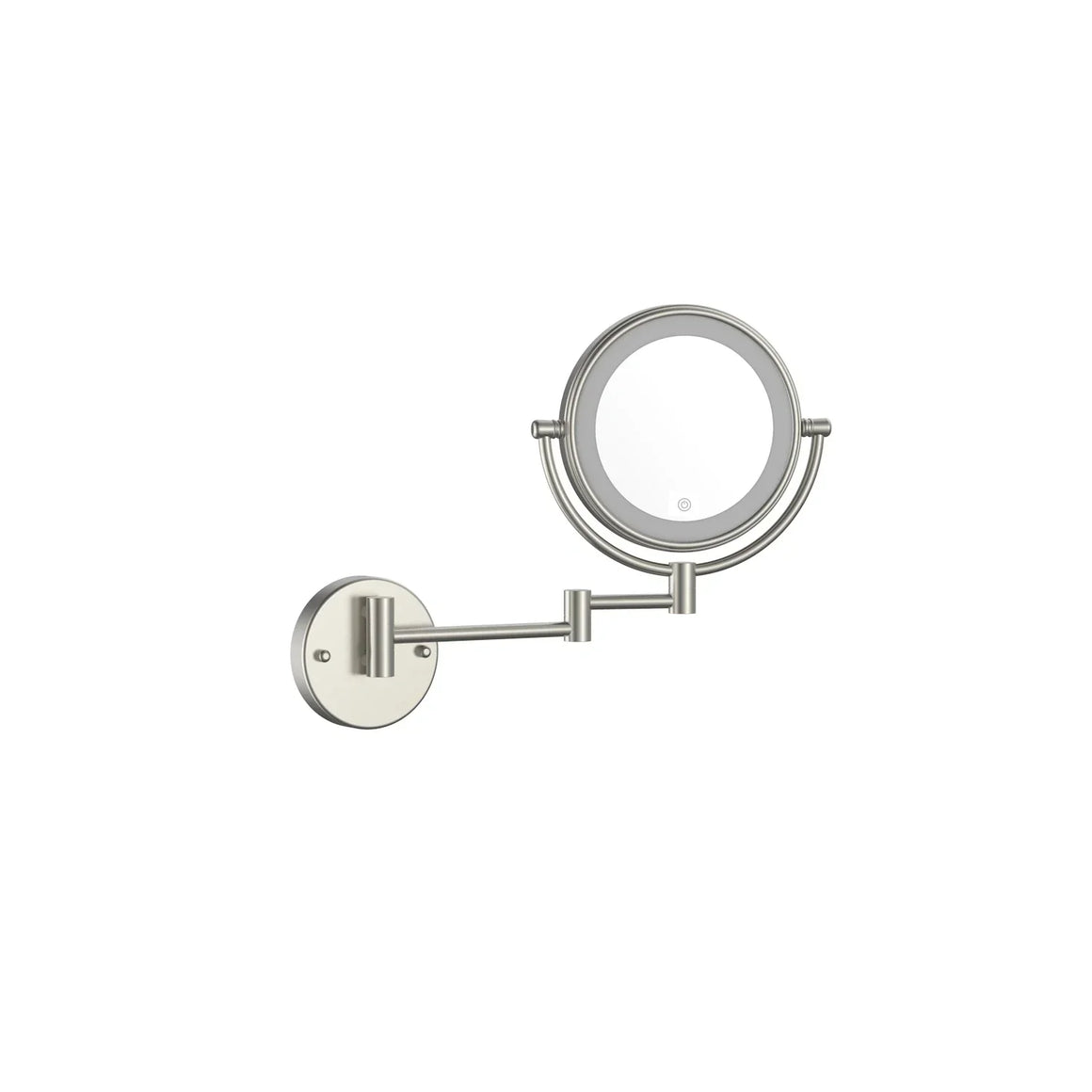 DutchLine Make-Up LED Spiegel, 5x zoom – Geborsteld staal