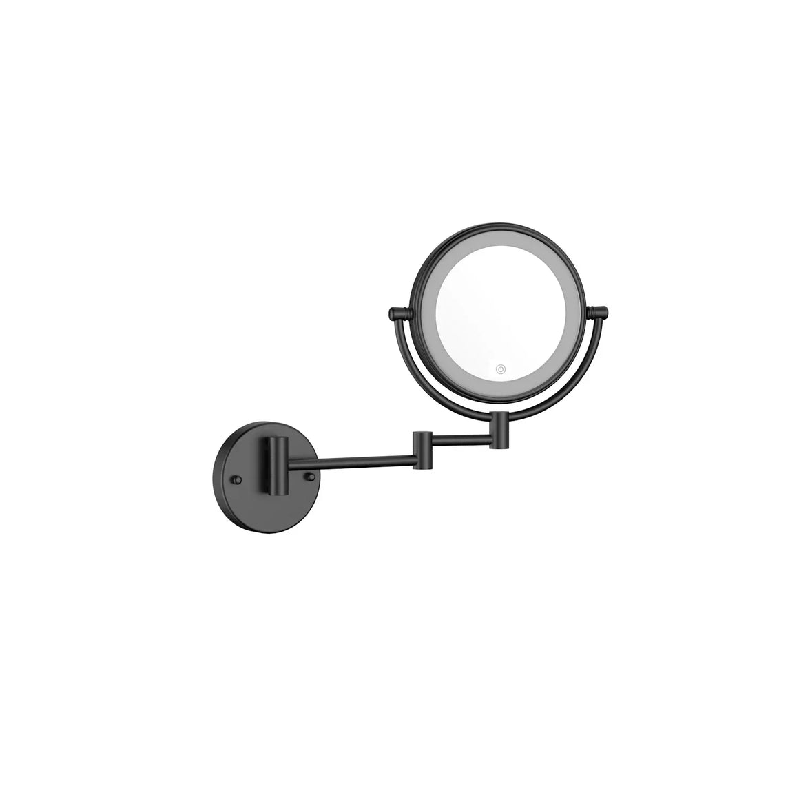 DutchLine Make-Up LED Spiegel, 5x zoom – Mat zwart