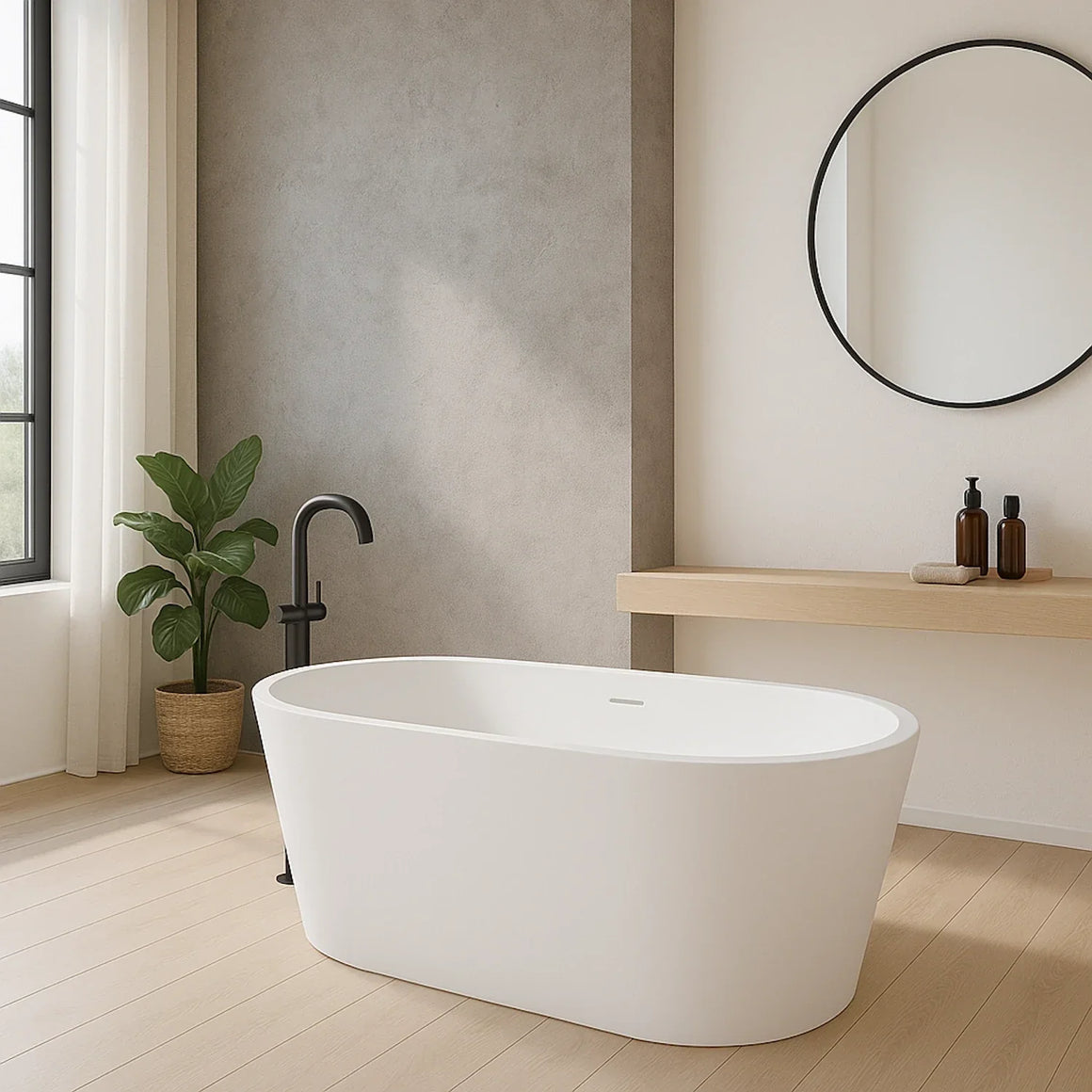 DutchLine Murano Vrijstaand Ligbad - Mat Wit - 1800x800x580